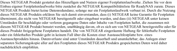 Netgear haftet nicht bei Datenverlust